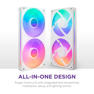 Кулер до корпусу NZXT F240 RGB Core Fan (Single Frame) - White (RF-U24HF-W1)