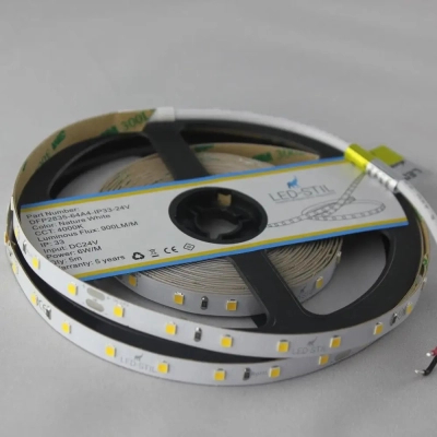 Світлодіодна стрічка LED-STIL 4000K 6 Вт/м 2835 64 діода IP33 24 Вольта 900 lm нейтральне світло (DFP2835-64A4-IP33-24V)