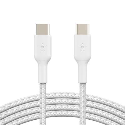 Дата кабель USB-С - USB-С, BRAIDED, 1m, white Belkin (CAB004BT1MWH)