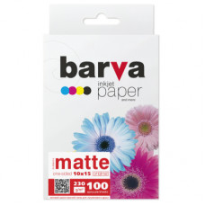 Фотопапір Barva 10x15, 230 g/m2, matt, 100арк (A230-214)