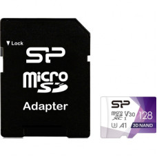 Карта пам'яті Silicon Power 128Gb microSDXC U3 A1 V30 Superior Color 100R/80W + adapter (SP128GBSTXDU3V20AB)