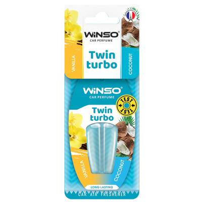 Ароматизатор для автомобіля WINSO Twin Turbo - Vanilla Coconut (538380)