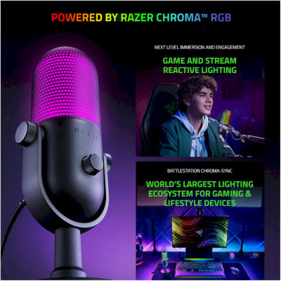 Мікрофон Razer Seiren V3 Chroma White (RZ19-05060200-R3M1)