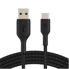 Дата кабель USB 2.0 AM to Type-C 2.0m BRAIDED black Belkin (CAB002BT2MBK)