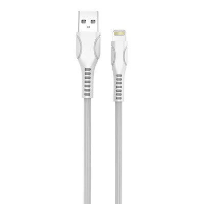 Дата кабель USB 2.0 AM to Lightning 1.0m line-drawing white ColorWay (CW-CBUL027-WH)