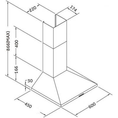 Витяжка кухонна Pyramida KSX 60 BL (KSX60BL)