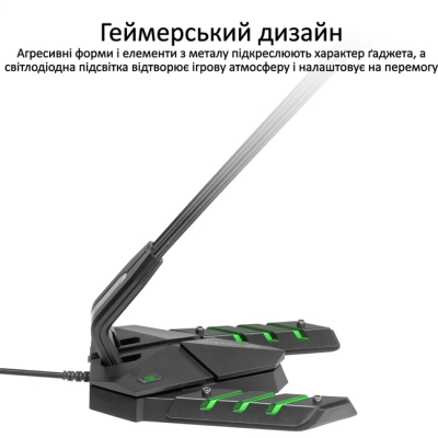 Мікрофон Vertux Streamer-3 LED USB Black (streamer-3.black)