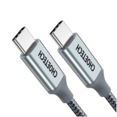 Дата кабель USB 2.0 Type-C to Type-C 1.8m 100W Choetech (XCC-1002-GY)