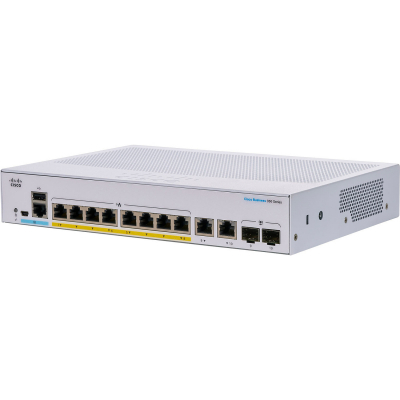 Комутатор мережевий Cisco CBS350-8P-E-2G-EU