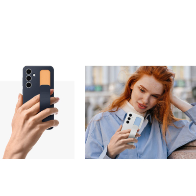 Чохол до мобільного телефона Samsung Galaxy S24 FE (S721) Standing Grip Case black blue (EF-GS721CNEGWW)