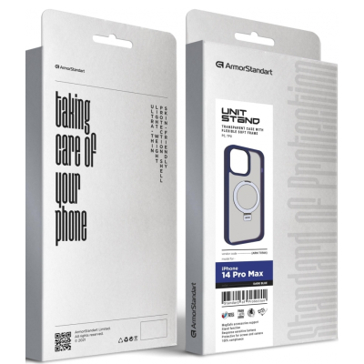 Чохол до мобільного телефона Armorstandart Unit Stand Apple iPhone 14 Pro Max Dark Blue (ARM70566)