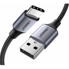 Дата кабель USB 2.0 AM to Type-C 1.5m US288 Aluminum Braid (Black) Ugreen (60127)