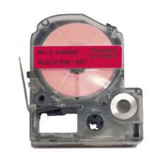 Стрічка для принтера етикеток UKRMARK RL-E-K4RBP-BK/RE, аналог LK4RBP. 12 мм х 9 м (CELK4RBP)