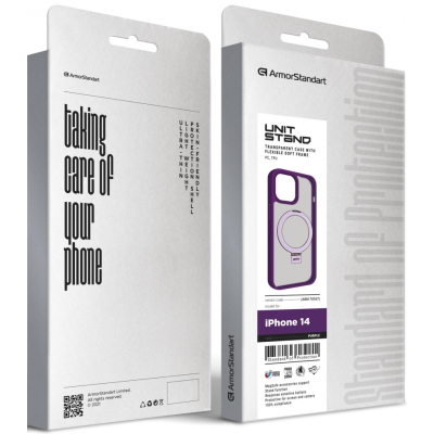 Чохол до мобільного телефона Armorstandart Unit Stand Apple iPhone 14 Purple (ARM70557)
