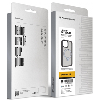 Чохол до мобільного телефона Armorstandart Unit Stand Apple iPhone 15 Black (ARM70568)