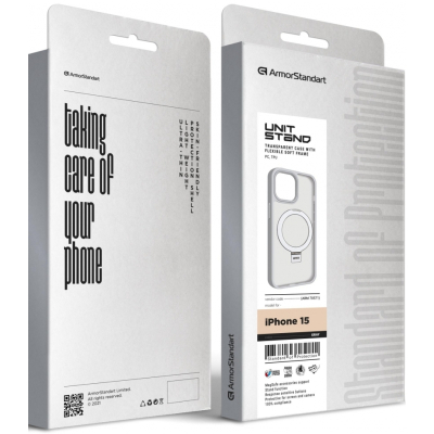 Чохол до мобільного телефона Armorstandart Unit Stand Apple iPhone 15 Grey (ARM70571)