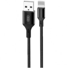 Дата кабель USB 2.0 AM to Lightning 1.0m NB143 Braided Black XO (XO-NB143i1-BK)