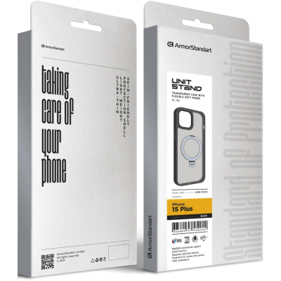 Чохол до мобільного телефона Armorstandart Unit Stand Apple iPhone 15 Plus Black (ARM70572)