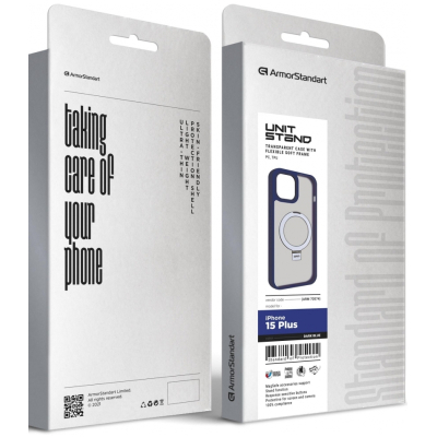 Чохол до мобільного телефона Armorstandart Unit Stand Apple iPhone 15 Plus Dark Blue (ARM70574)