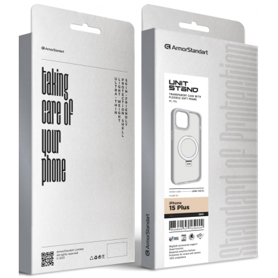 Чохол до мобільного телефона Armorstandart Unit Stand Apple iPhone 15 Plus Grey (ARM70575)