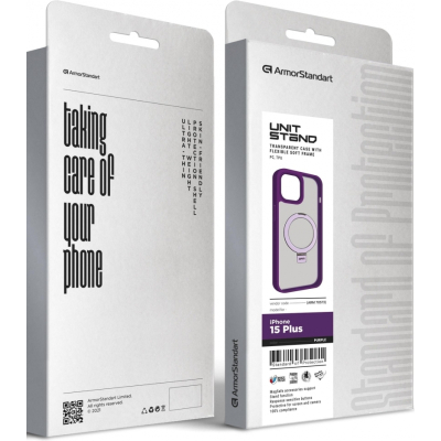 Чохол до мобільного телефона Armorstandart Unit Stand Apple iPhone 15 Plus Purple (ARM70573)