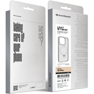 Чохол до мобільного телефона Armorstandart Unit Stand Apple iPhone 15 Pro Grey (ARM70579)