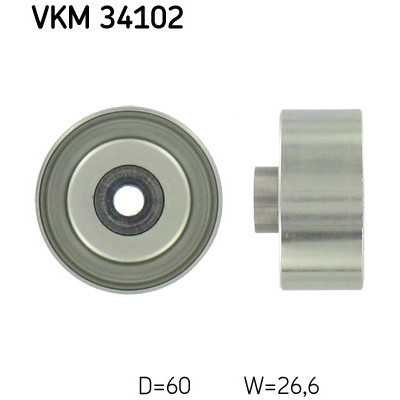 Ролик натягувача ременя SKF VKM 34102