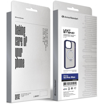 Чохол до мобільного телефона Armorstandart Unit Stand Apple iPhone 15 Pro Max Dark Blue (ARM70582)