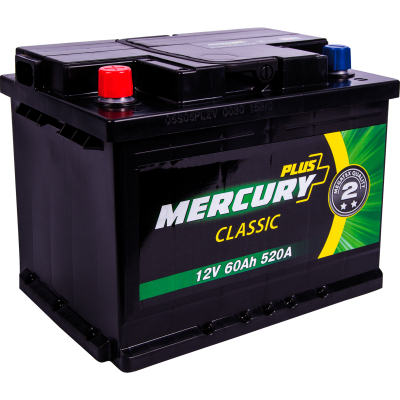 Акумулятор автомобільний MERCURY battery CLASSIC Plus 60Ah (P47278)