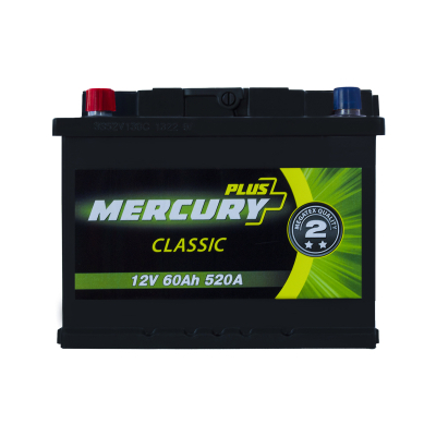 Акумулятор автомобільний MERCURY battery CLASSIC Plus 60Ah (P47278)