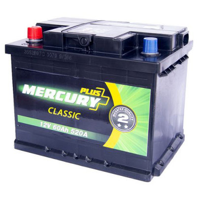 Акумулятор автомобільний MERCURY battery CLASSIC Plus 60Ah (P47278)