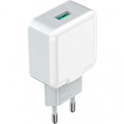 Зарядний пристрій Grand-X USB 5V 2,1A White + cable USB -> micro USB, Cu (CH-03UMW)