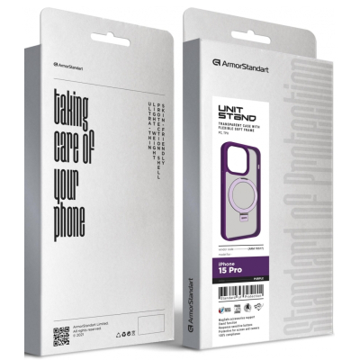 Чохол до мобільного телефона Armorstandart Unit Stand Apple iPhone 15 Pro Purple (ARM70577)