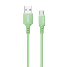 Дата кабель USB 2.0 AM to Type-C 1.0m soft silicone green ColorWay (CW-CBUC042-GR)
