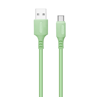 Дата кабель USB 2.0 AM to Type-C 1.0m soft silicone green ColorWay (CW-CBUC042-GR)