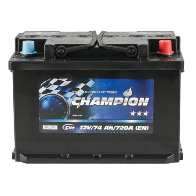 Акумулятор автомобільний Champion Black 74 Ah/12V Euro (CHB74-0)