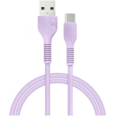 Дата кабель USB 2.0 AM to Type-C 1.2m AL-CBCOLOR-T1BK Purple ACCLAB (1283126518270)