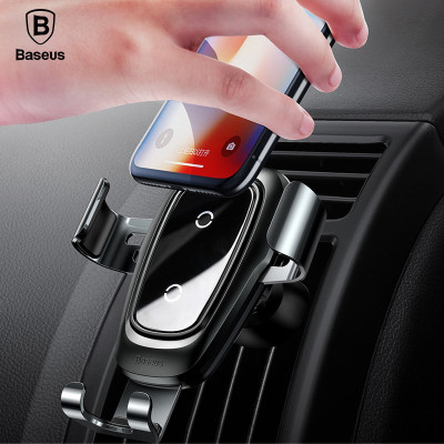 Зарядний пристрій Baseus Metal Wireless Charger Gravity Car MountTarnish (WXYL-B (676867)