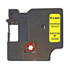 Стрічка для принтера етикеток UKRMARK RL-D-Se-46210-BK/SI Security Label. для DYMO серії D1. 12мм (CD46210)