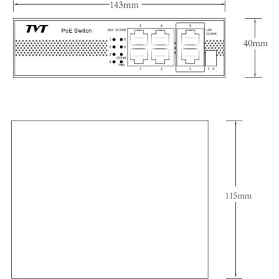 Комутатор мережевий TVT DIGITAL TD-B2204S1-PEU