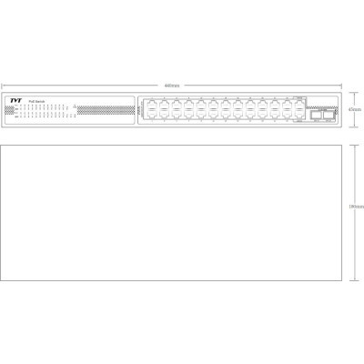 Комутатор мережевий TVT DIGITAL TD-B2216S1-PGS