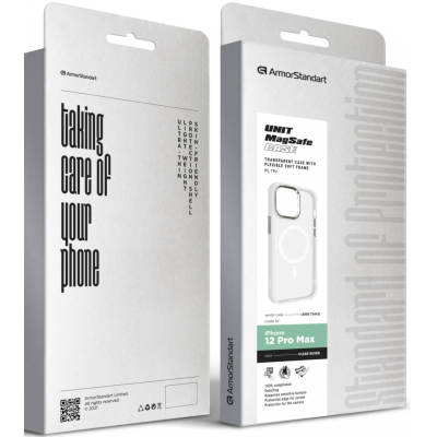 Чохол до мобільного телефона Armorstandart Unit MagSafe Apple iPhone 12 Pro Max Matte Clear Silver (ARM70443)
