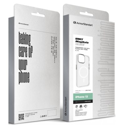 Чохол до мобільного телефона Armorstandart Unit MagSafe Apple iPhone 13 Matte Clear Silver (ARM70445)
