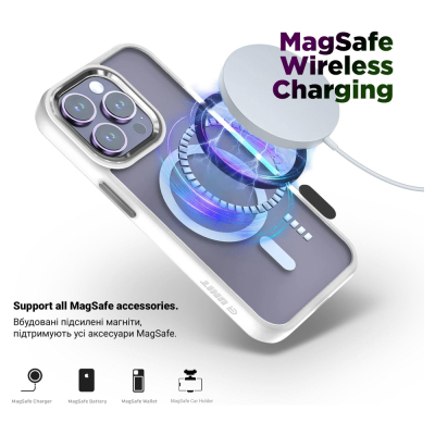 Чохол до мобільного телефона Armorstandart Unit MagSafe Apple iPhone 13 Pro Matte Clear Silver (ARM70463)