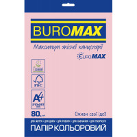 Папір Buromax А4, 80g, PASTEL pink, 20sh, EUROMAX (BM.2721220E-10)