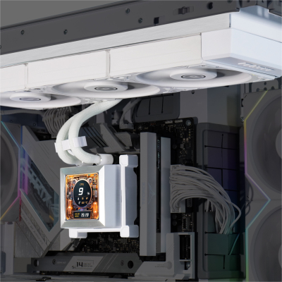 Система рідинного охолодження Lian Li HydroShift LCD 360S, White (G89.GHSLCD36SW.00)
