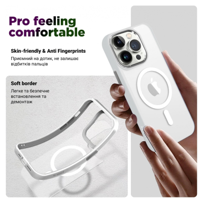 Чохол до мобільного телефона Armorstandart Unit MagSafe Apple iPhone 14 Matte Clear Silver (ARM70462)