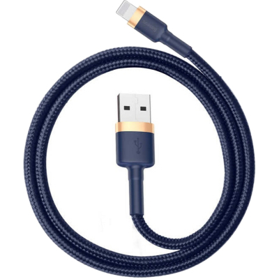 Дата кабель USB 2.0 AM to Lightning 1.0m 2.4A Cafule Blue-Gold Baseus (CALKLF-BV3)
