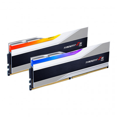 Модуль пам'яті для комп'ютера DDR5 32GB (2x16GB) 6000 MHz Trident Z5 NEO RGB Silver G.Skill (F5-6000J3040F16GX2-TZ5RS)