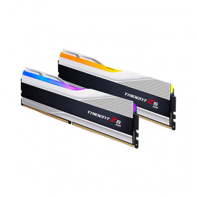 Модуль пам'яті для комп'ютера DDR5 32GB (2x16GB) 6000 MHz Trident Z5 NEO RGB Silver G.Skill (F5-6000J3040F16GX2-TZ5RS)